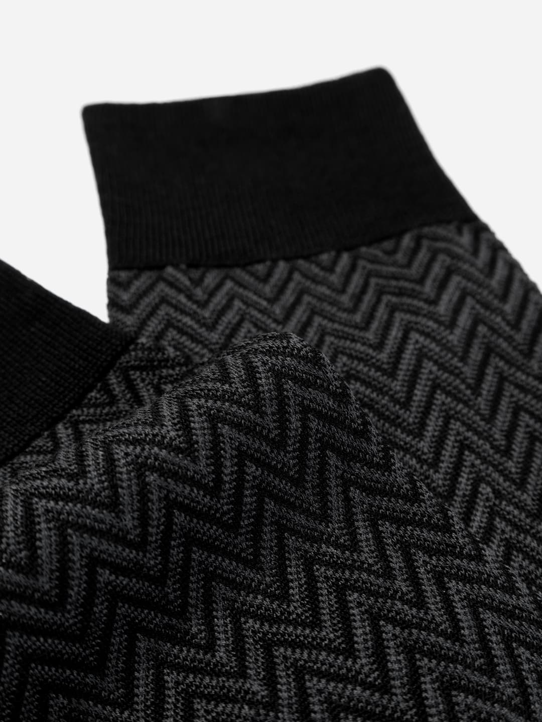 Short Cotton Socks with Geometric Pattern