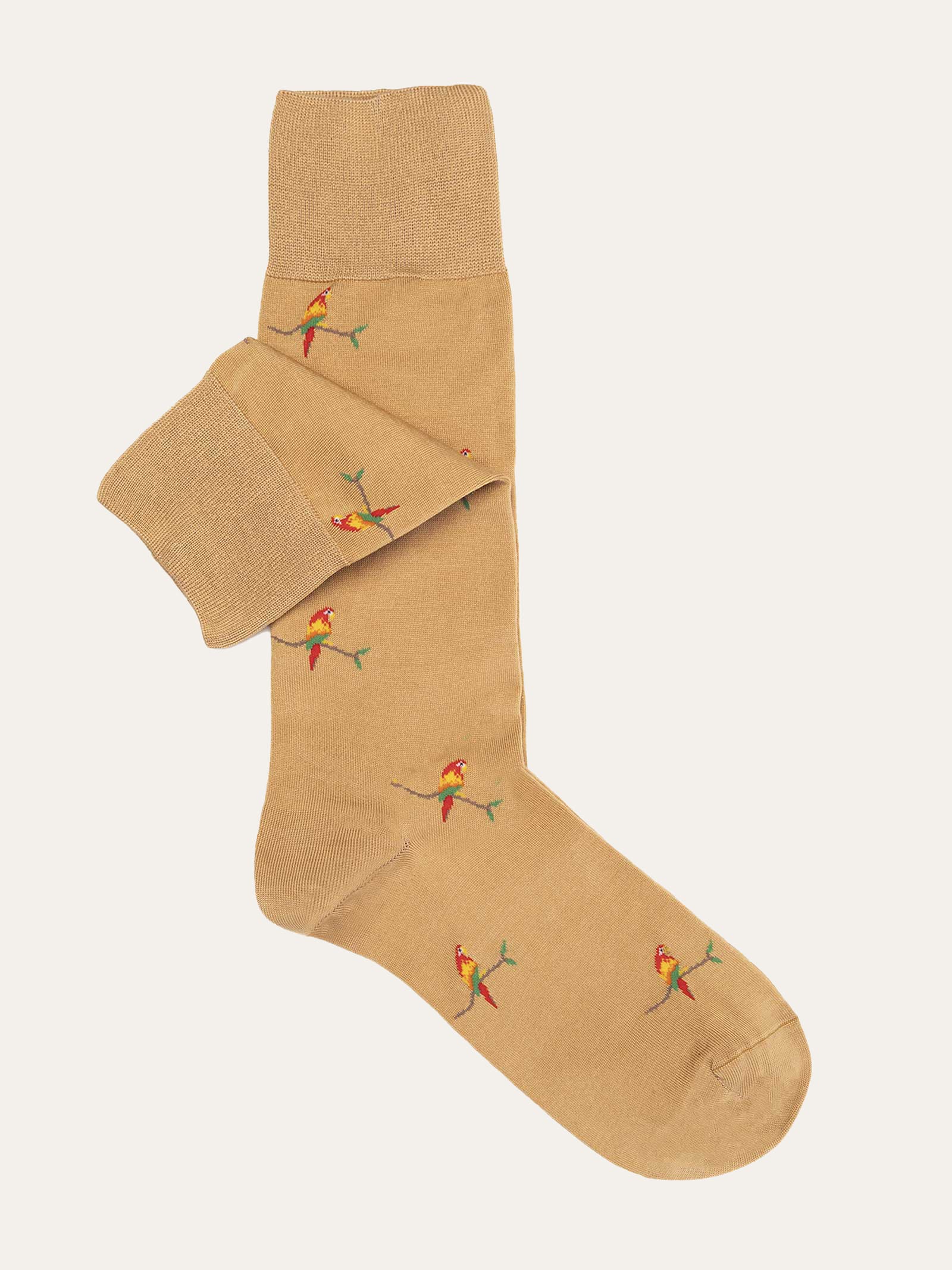 Calcetines cortos estampado Loros en Algodón fresco - Image 1