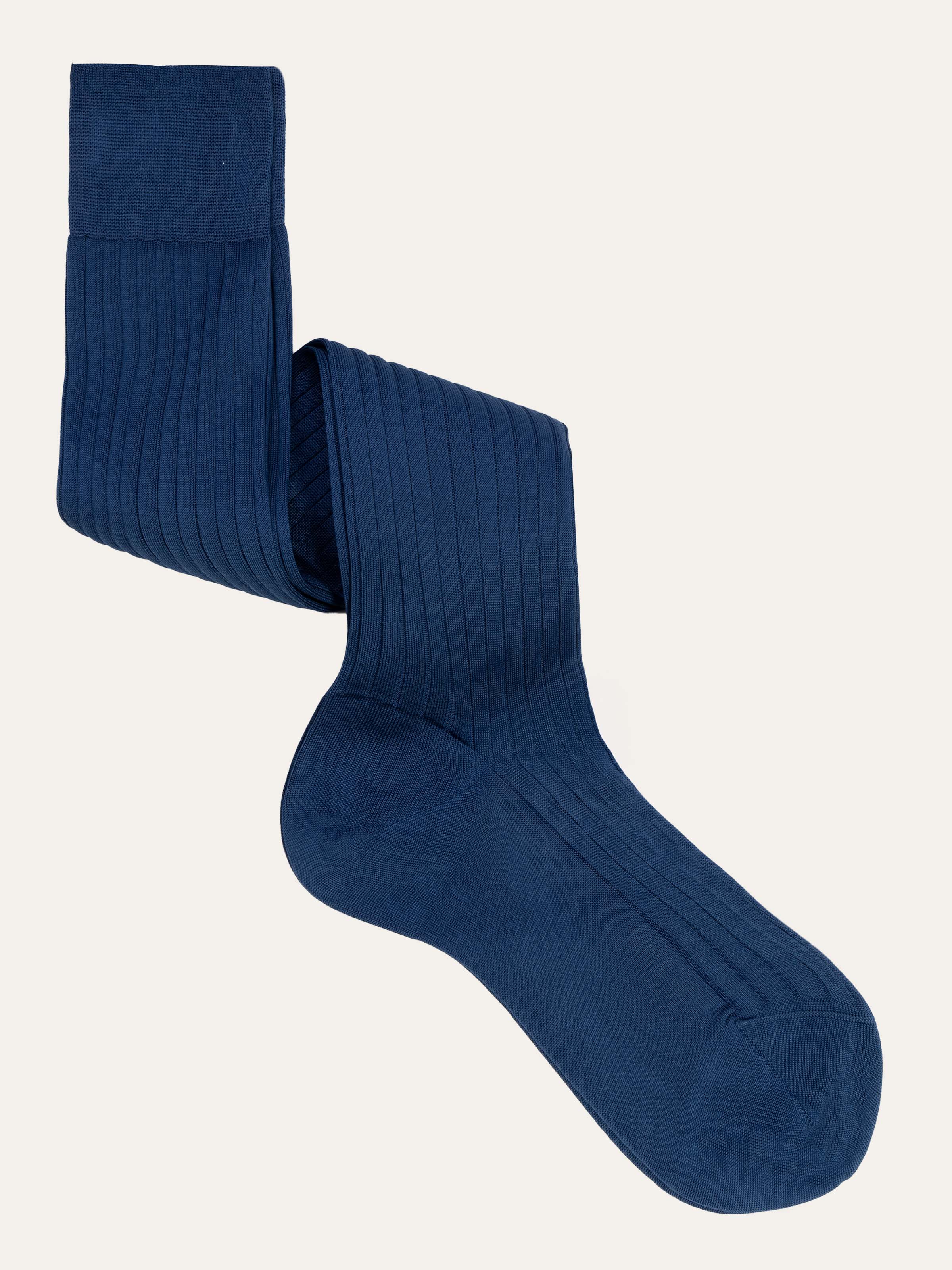 Calza lunga a coste 100% Cotone Filo di Scozia