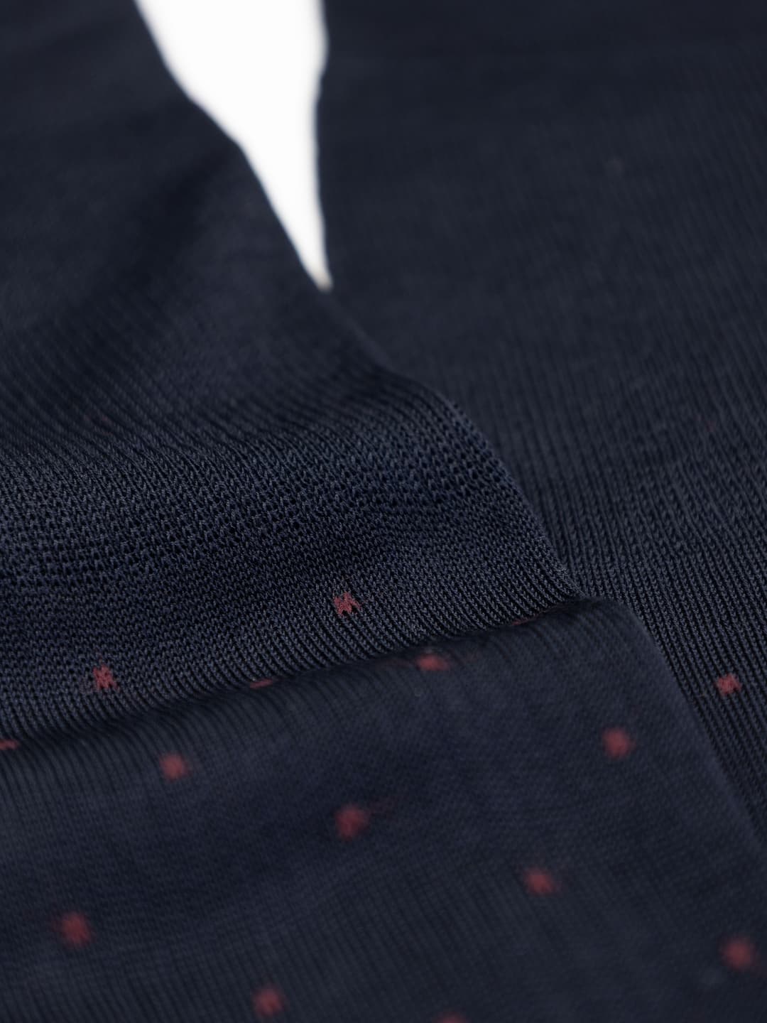 Medium Weight Long Socks with Polka dot Pattern in Lisle Cotton