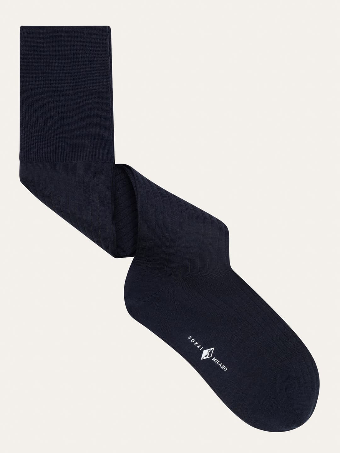 Fine wool Vanisè ribbed long socks