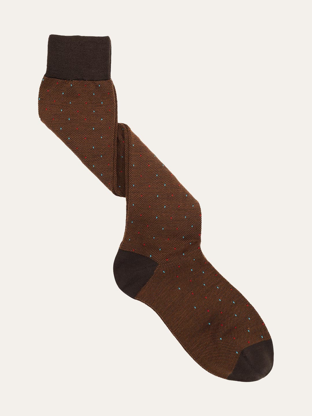 Long wool socks with micro Polka dots pattern