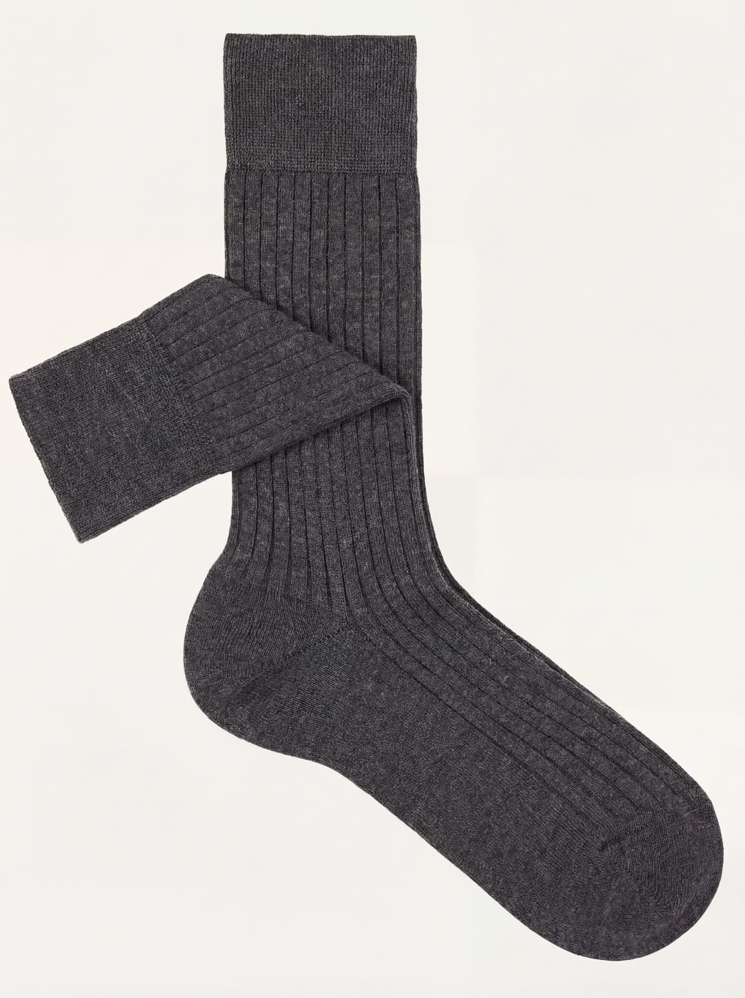 Classic ribbed short socks in merino wool