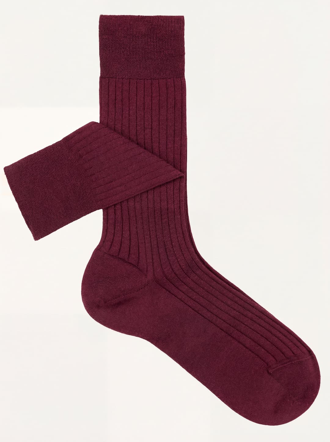 Classic ribbed short socks in merino wool