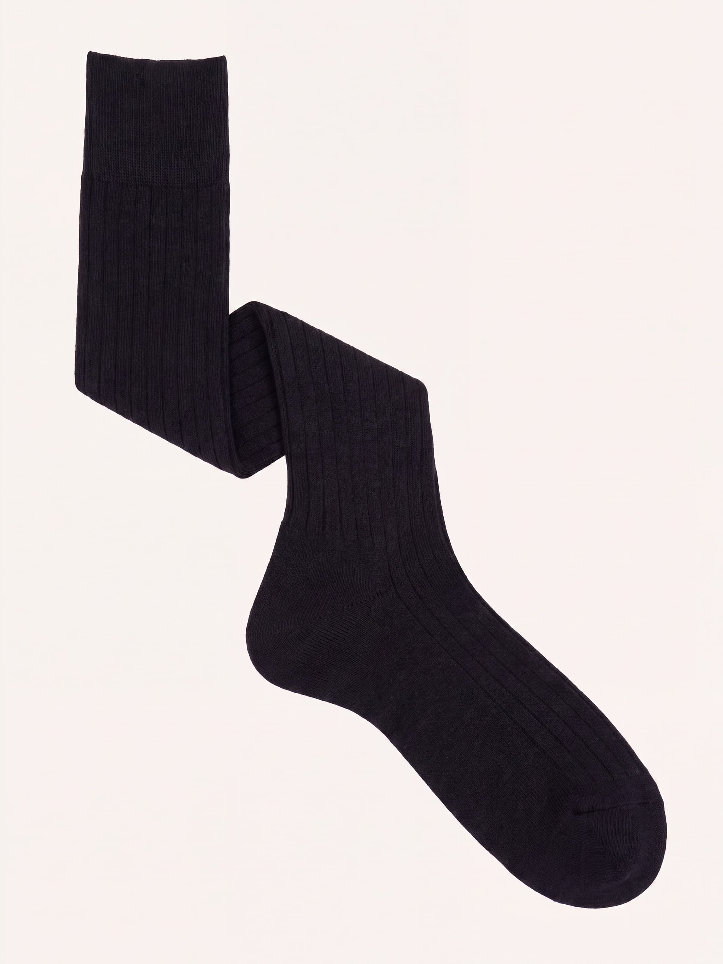 Long Wool Classic Ribbed Socks
