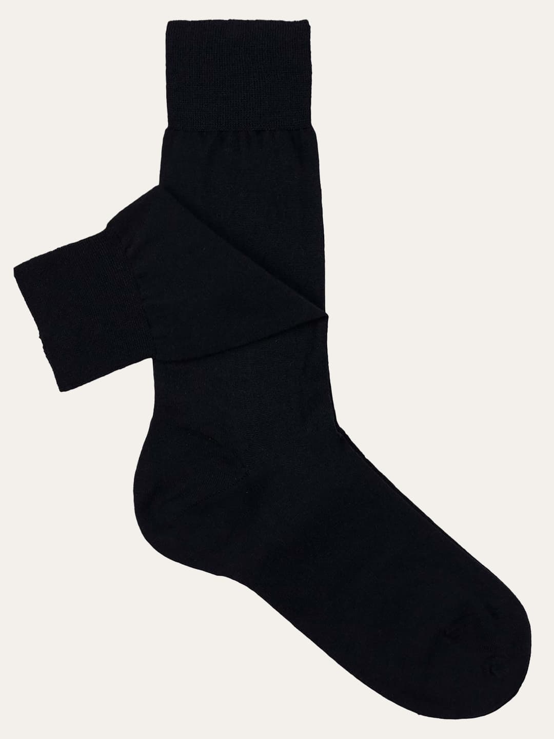 Plain wool short socks
