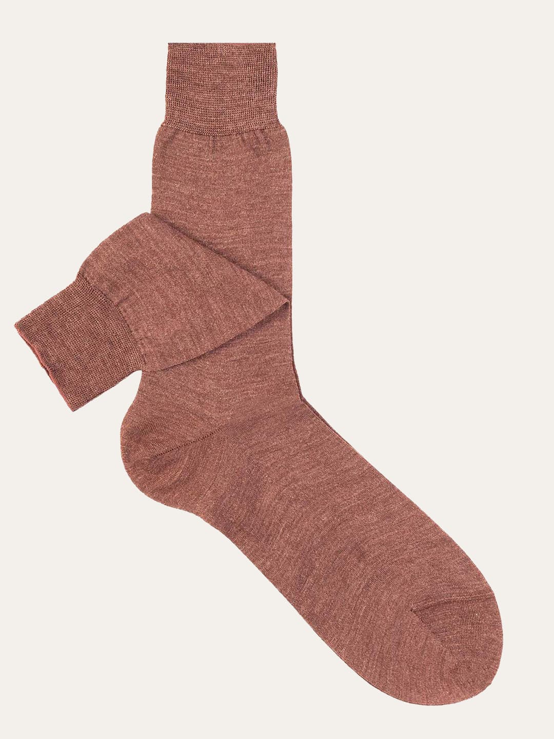 Plain wool short socks