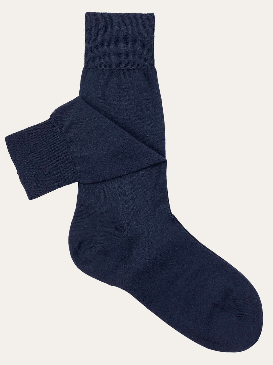 Plain wool short socks