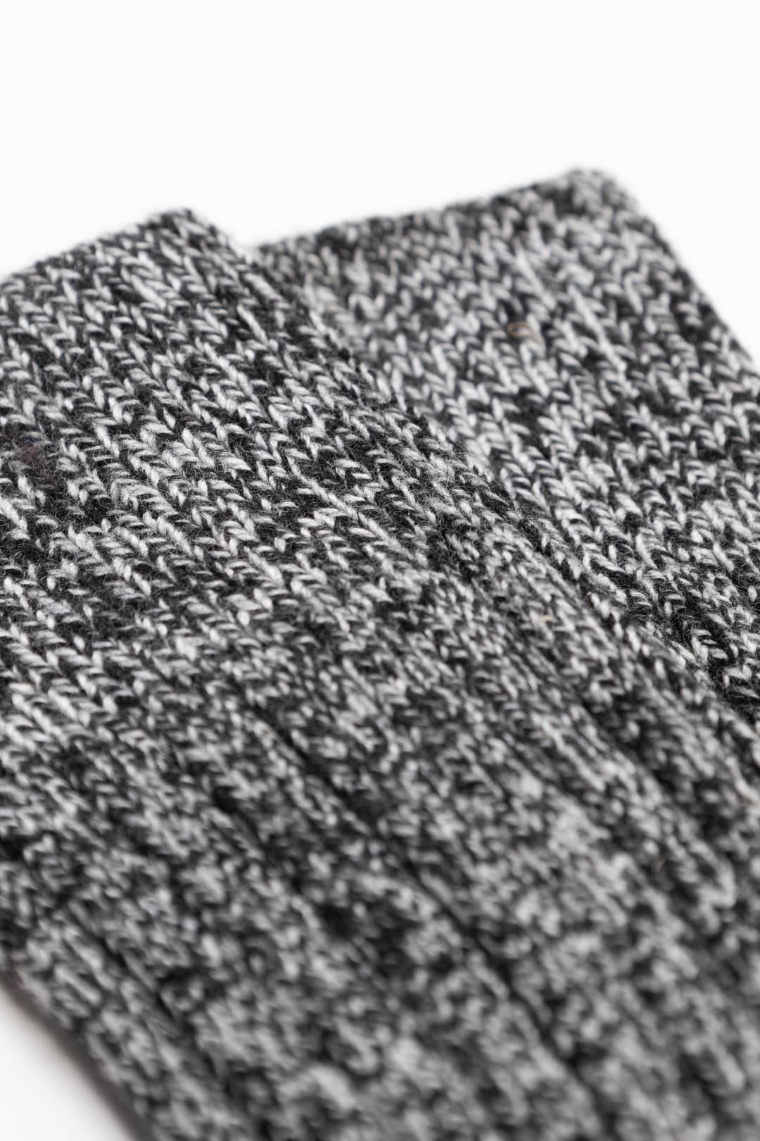 Melange Ribbed Long Socks in Cashmere Blend