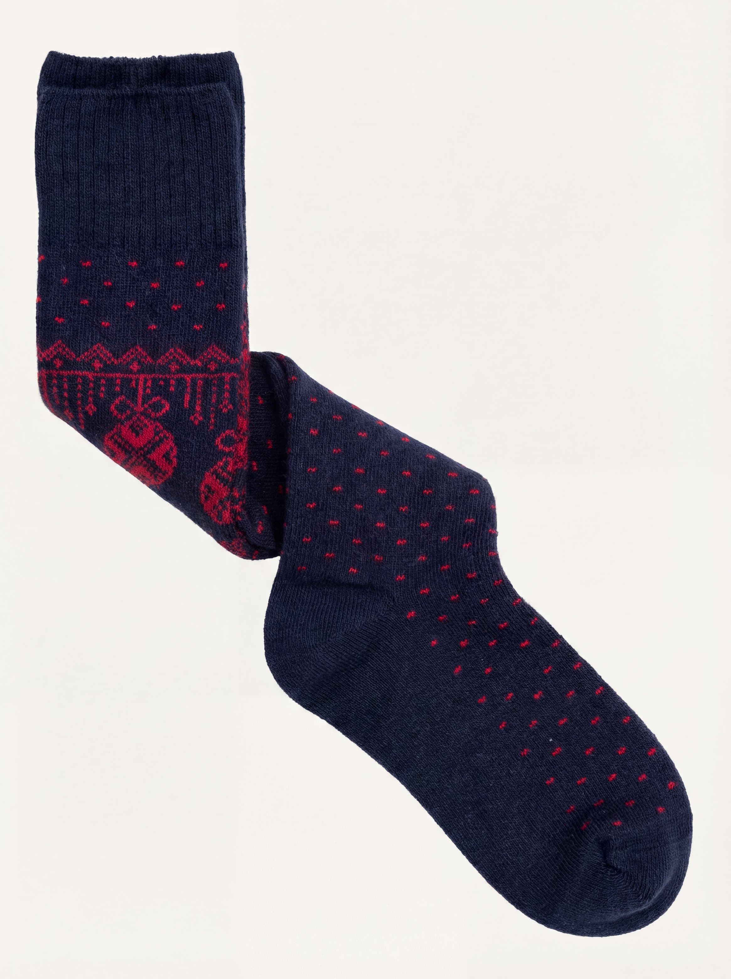 Calze Lunghe Fantasia Natalizia in misto Cashmere