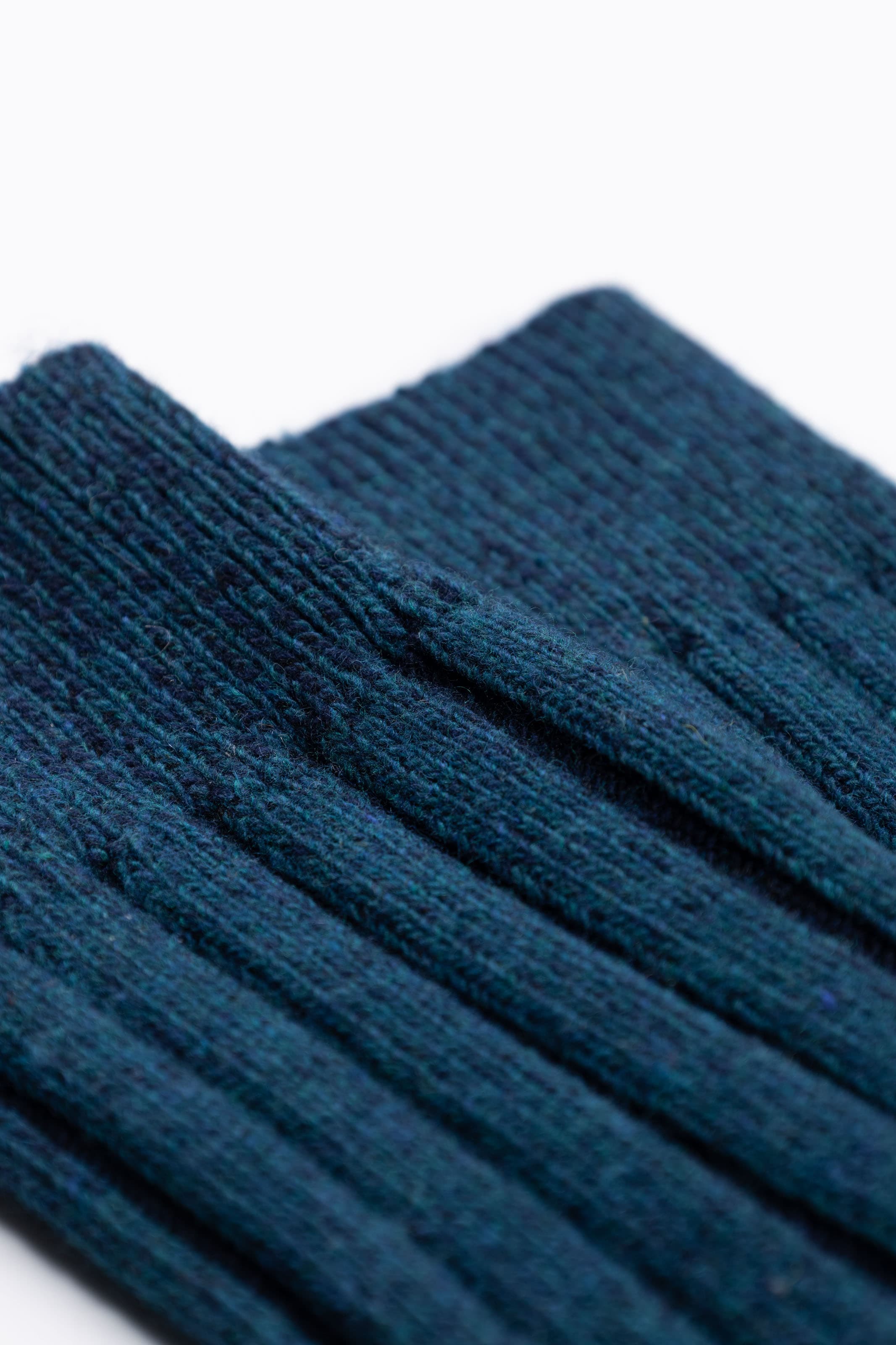 Calcetines cortos de canalé ancho Color block en mezcla Cashmere - Image 2