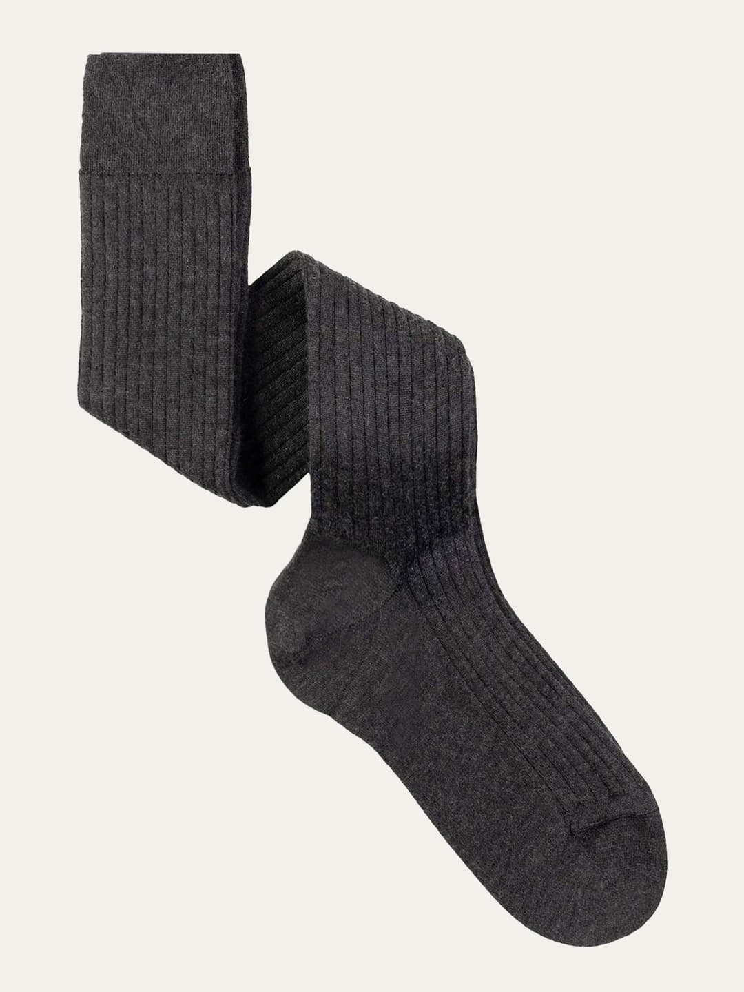 Long Ribbed Cashmere and Silk Socks