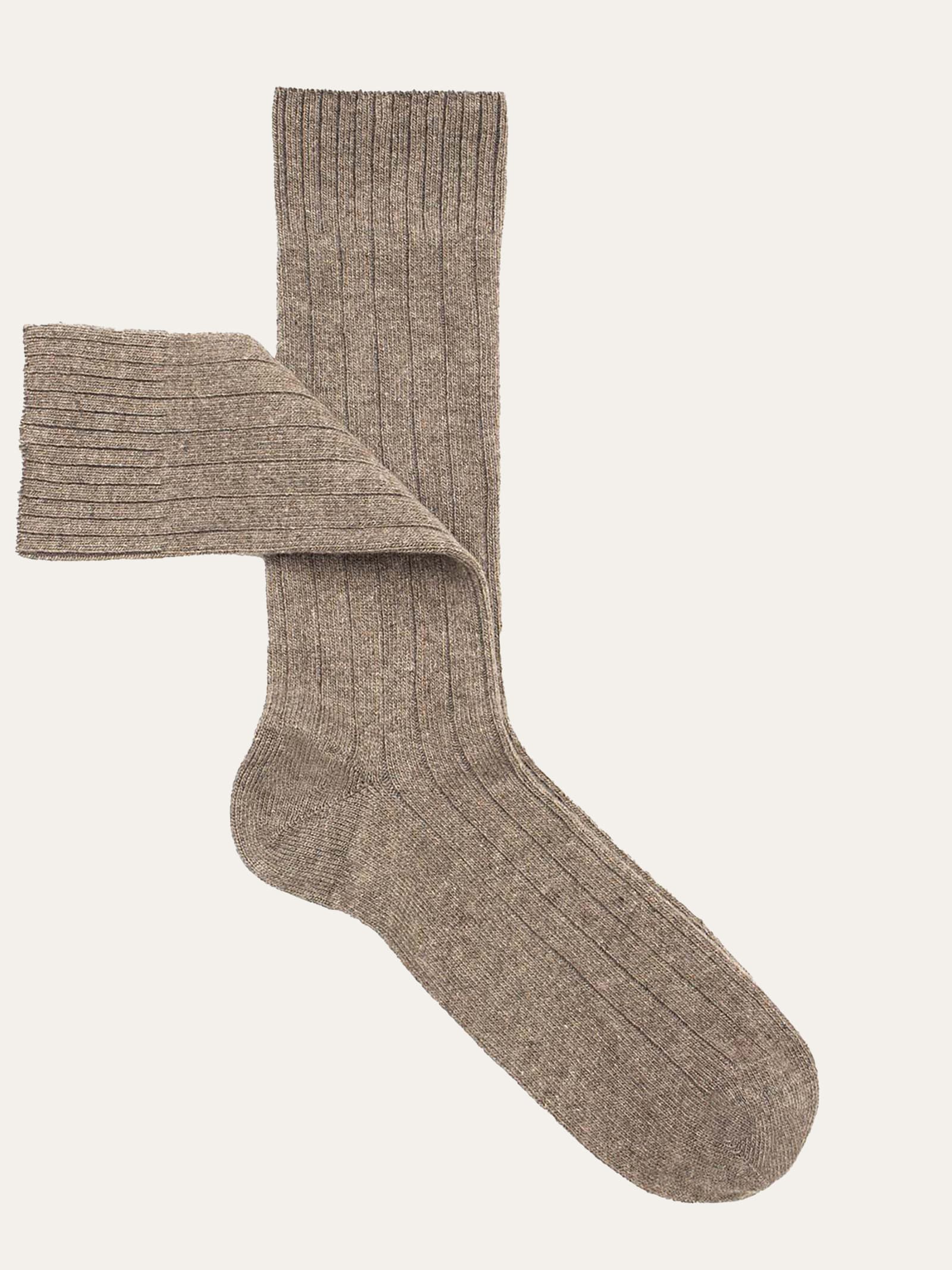 Calze corte costa larga Tinta Unita in misto Cashmere - Image 1