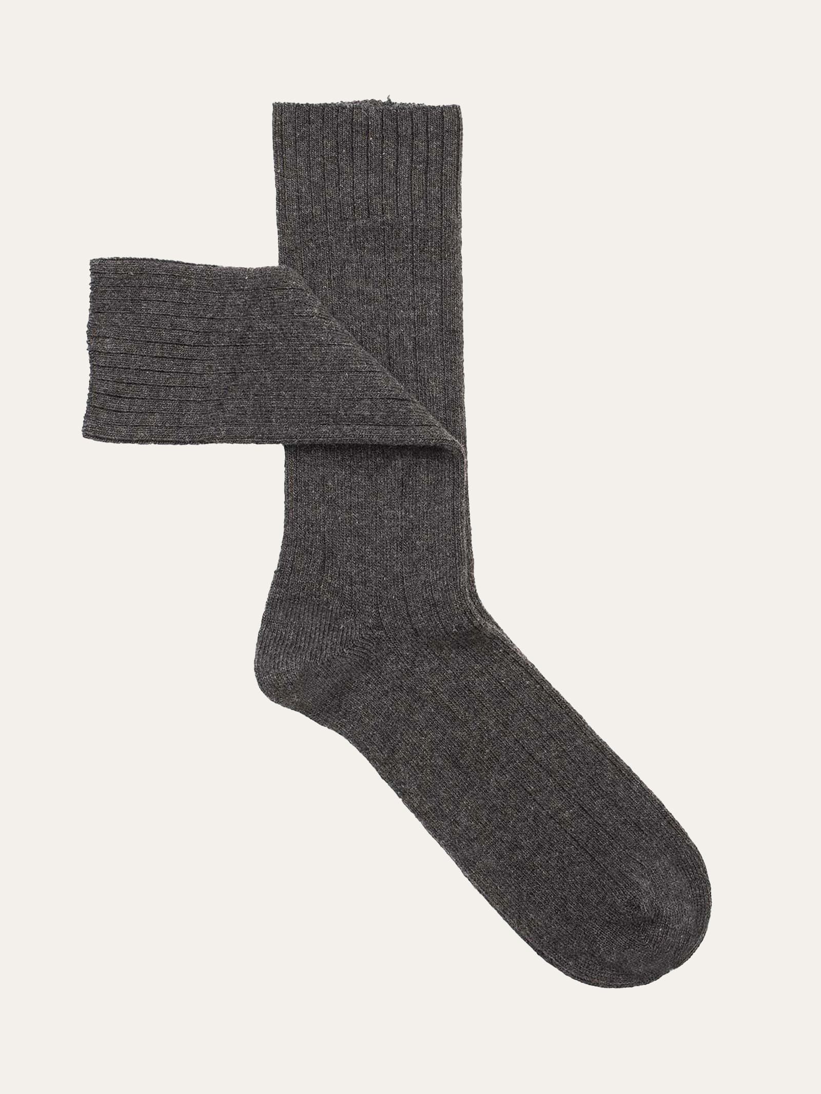 Calze corte costa larga Tinta Unita in misto Cashmere - Image 1