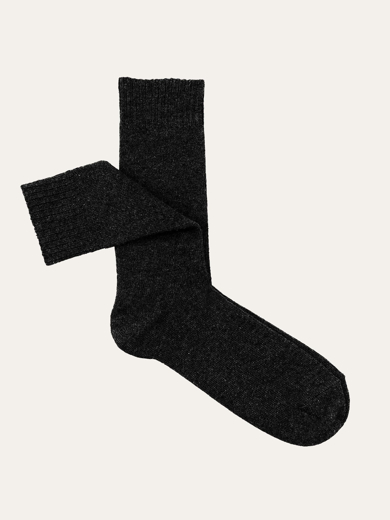 Chaussettes Courtes Unies en Mélange Cachemire - Image 3