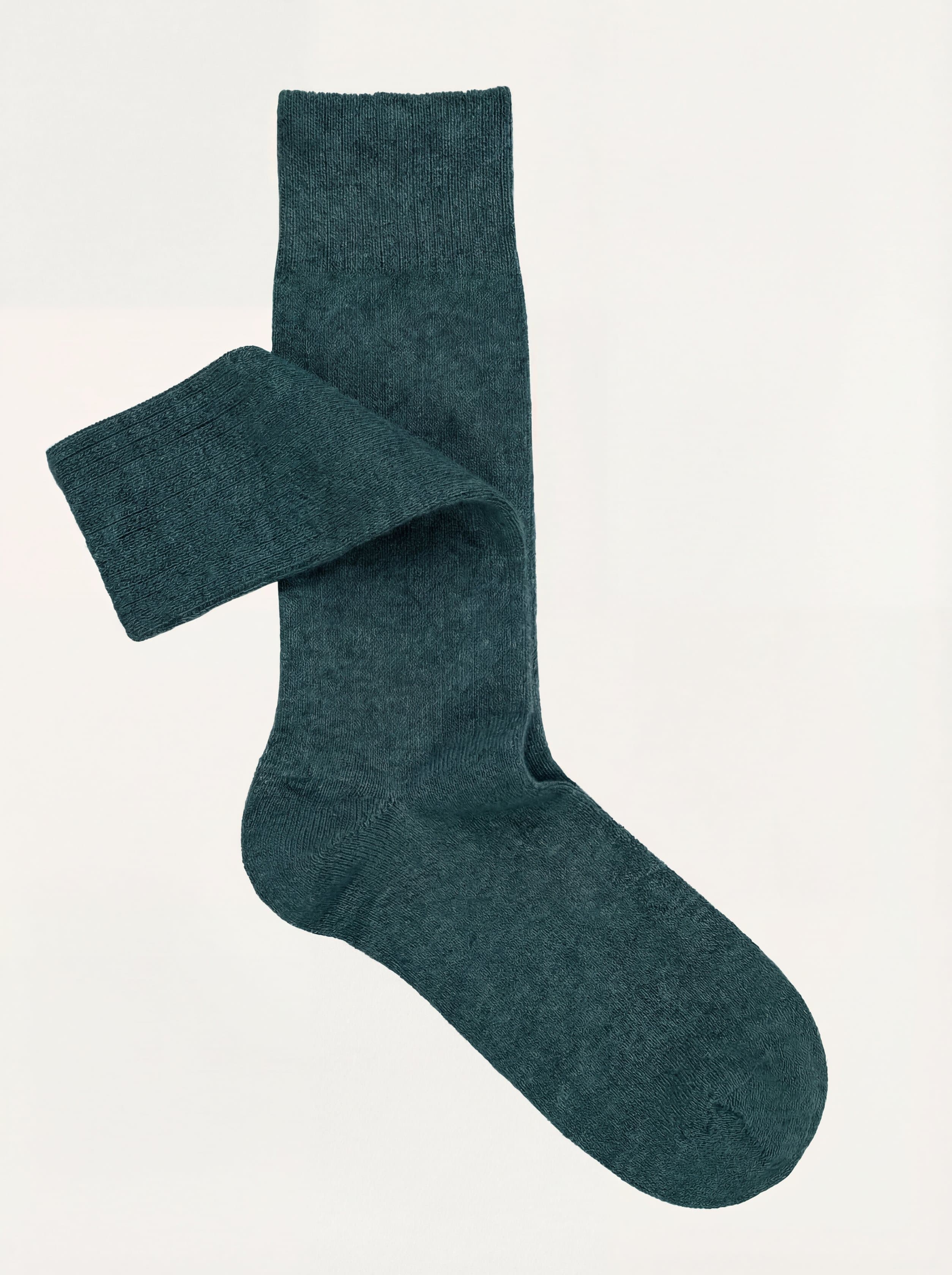 Calcetines Cortos Color Liso en Mezcla de Cashmere