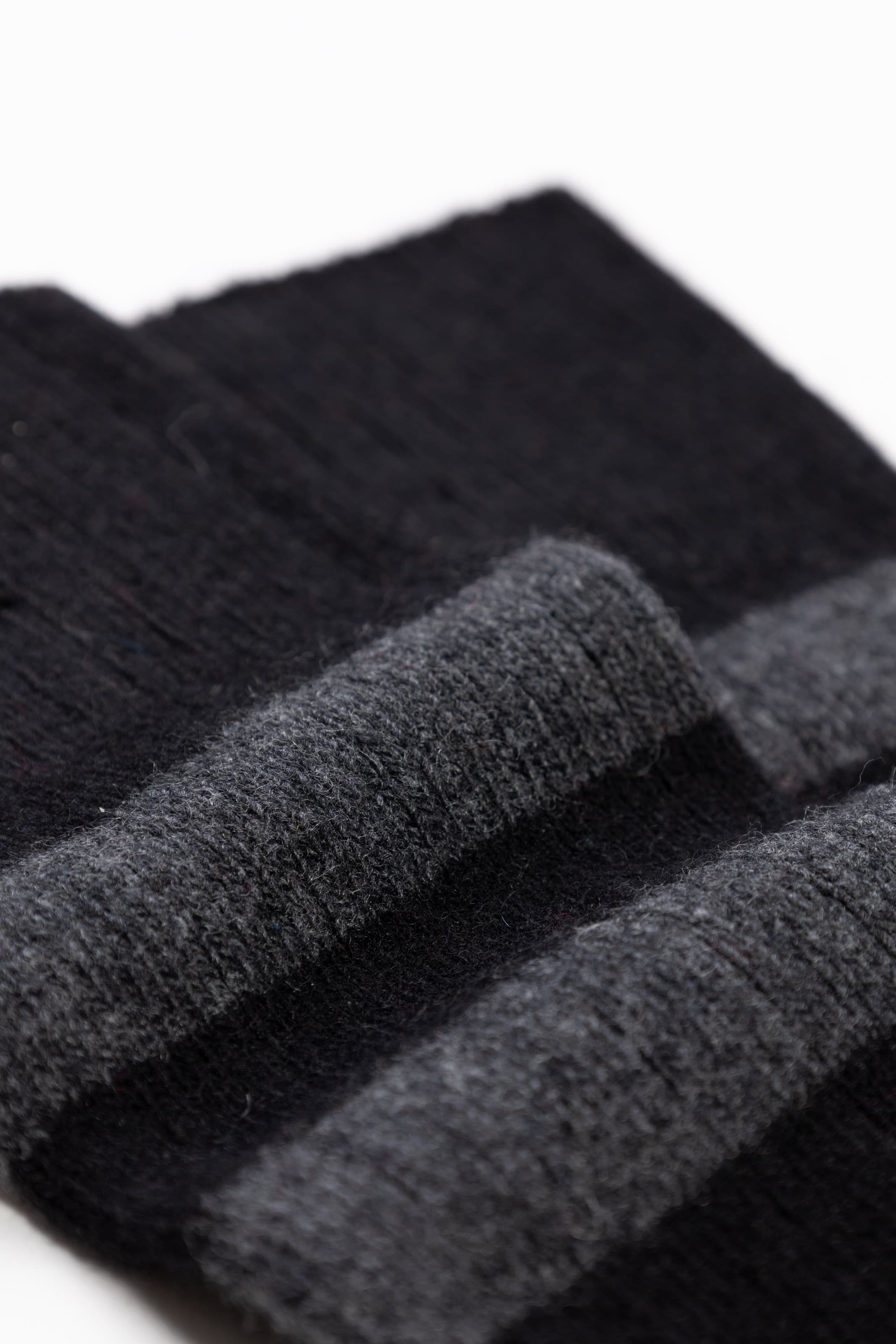 Calze lunghe a coste Fantasia Righe in misto Cashmere - Image 2
