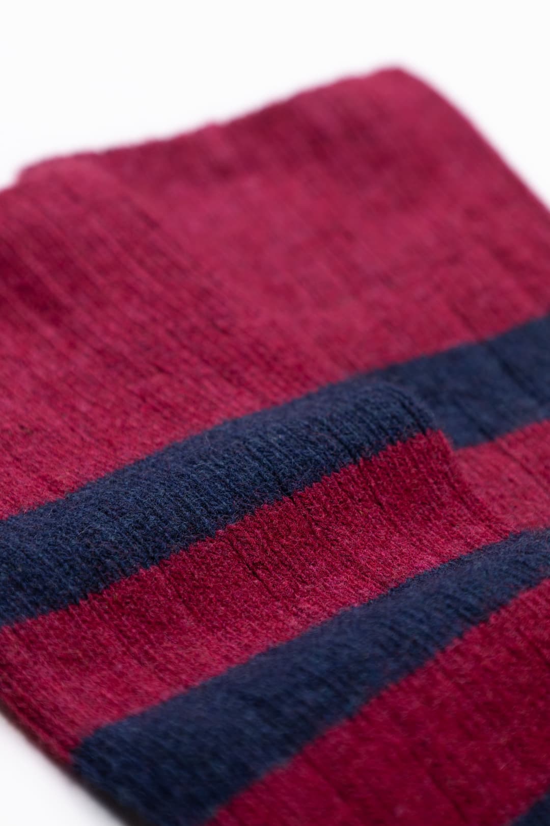 Ribbed Long Socks Striped Pattern in Cashmere Blend