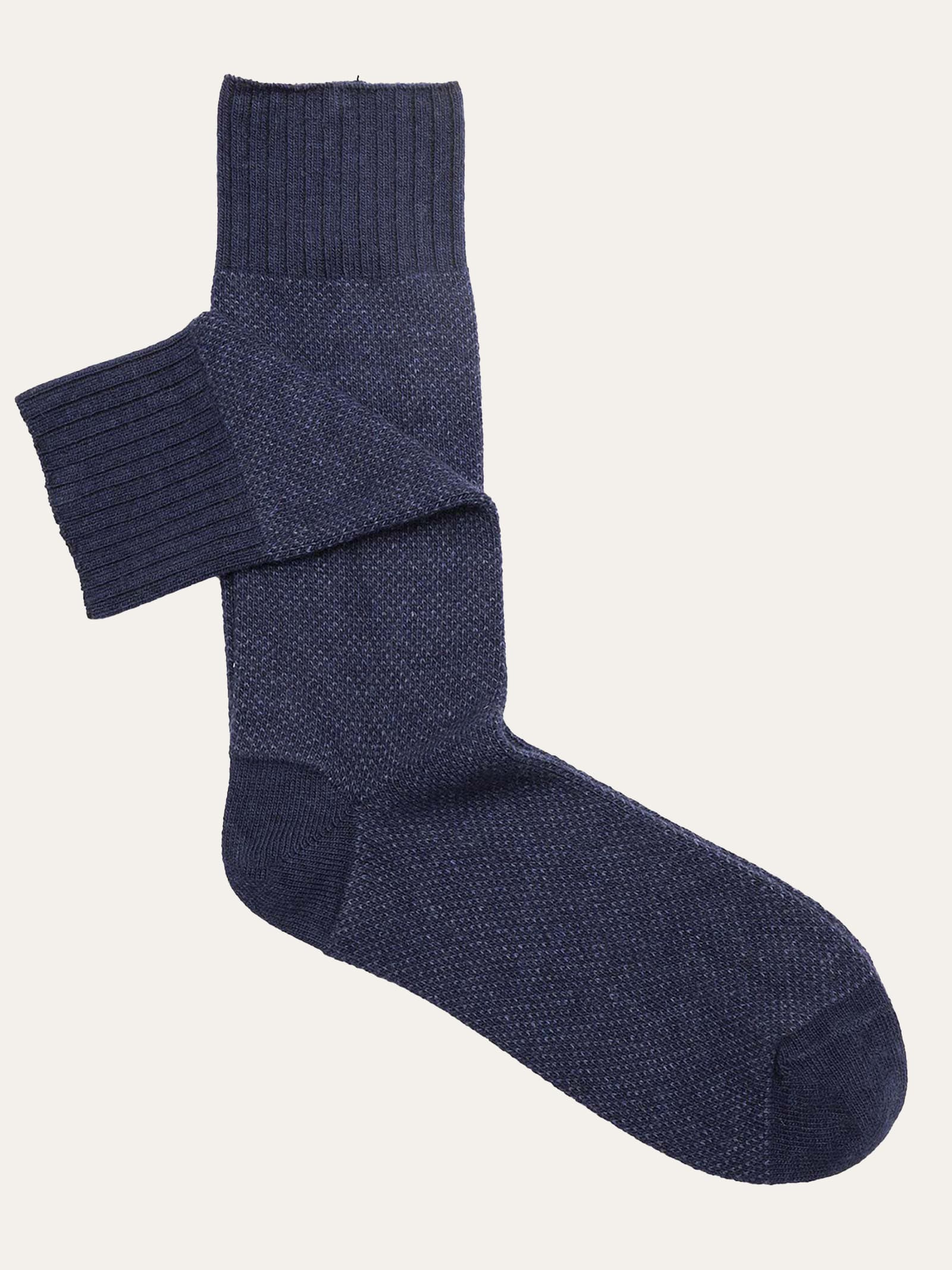 Calze corte fantasia Grana di riso in misto Cashmere