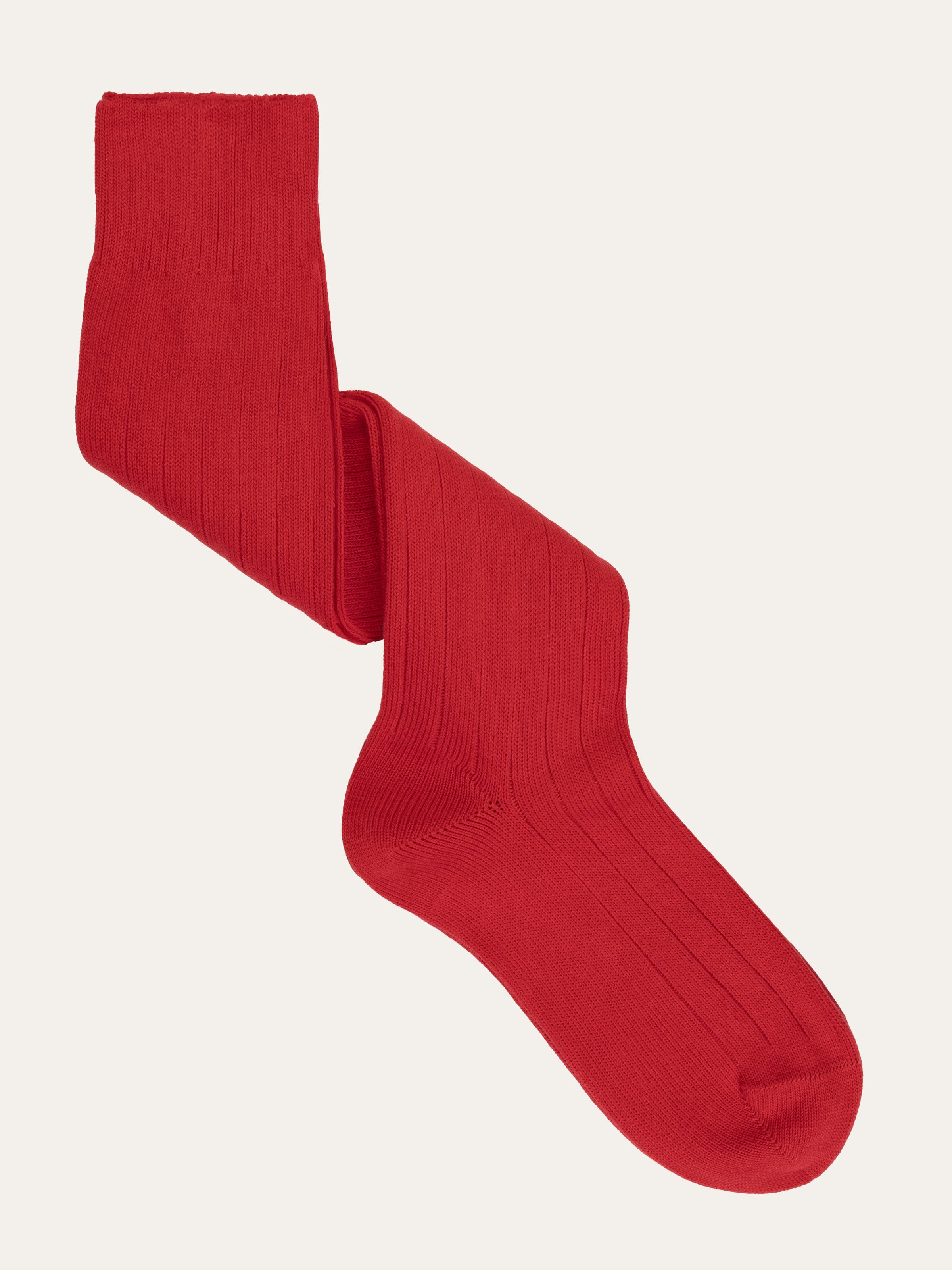 Classic Ribbed Long Socks in Organic Cotton - Image 1
