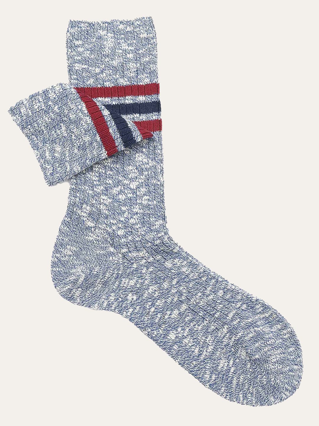 Calze corte a righe in fresco cotone - Stile sportivo