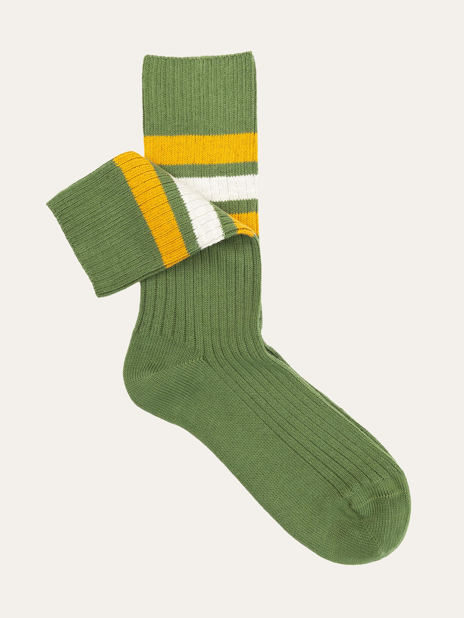 Calze Boston a coste con righe - Stile sportivo in cotone - Image 1