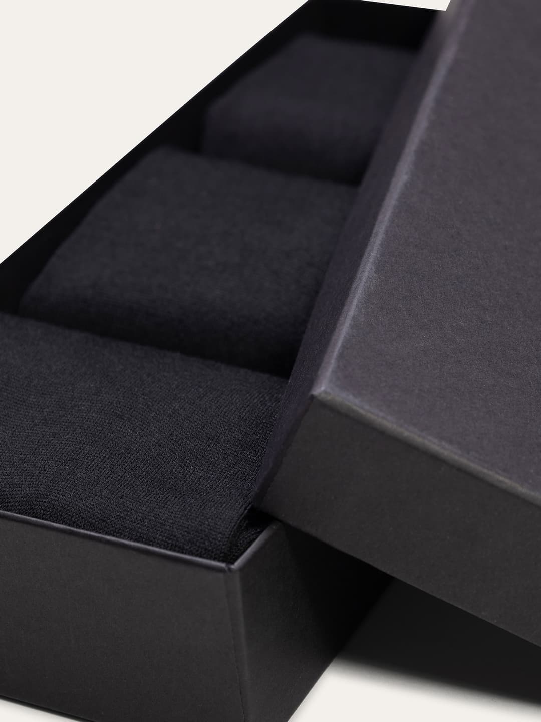 Gift box 3 pairs of Plain Wool Socks - Black