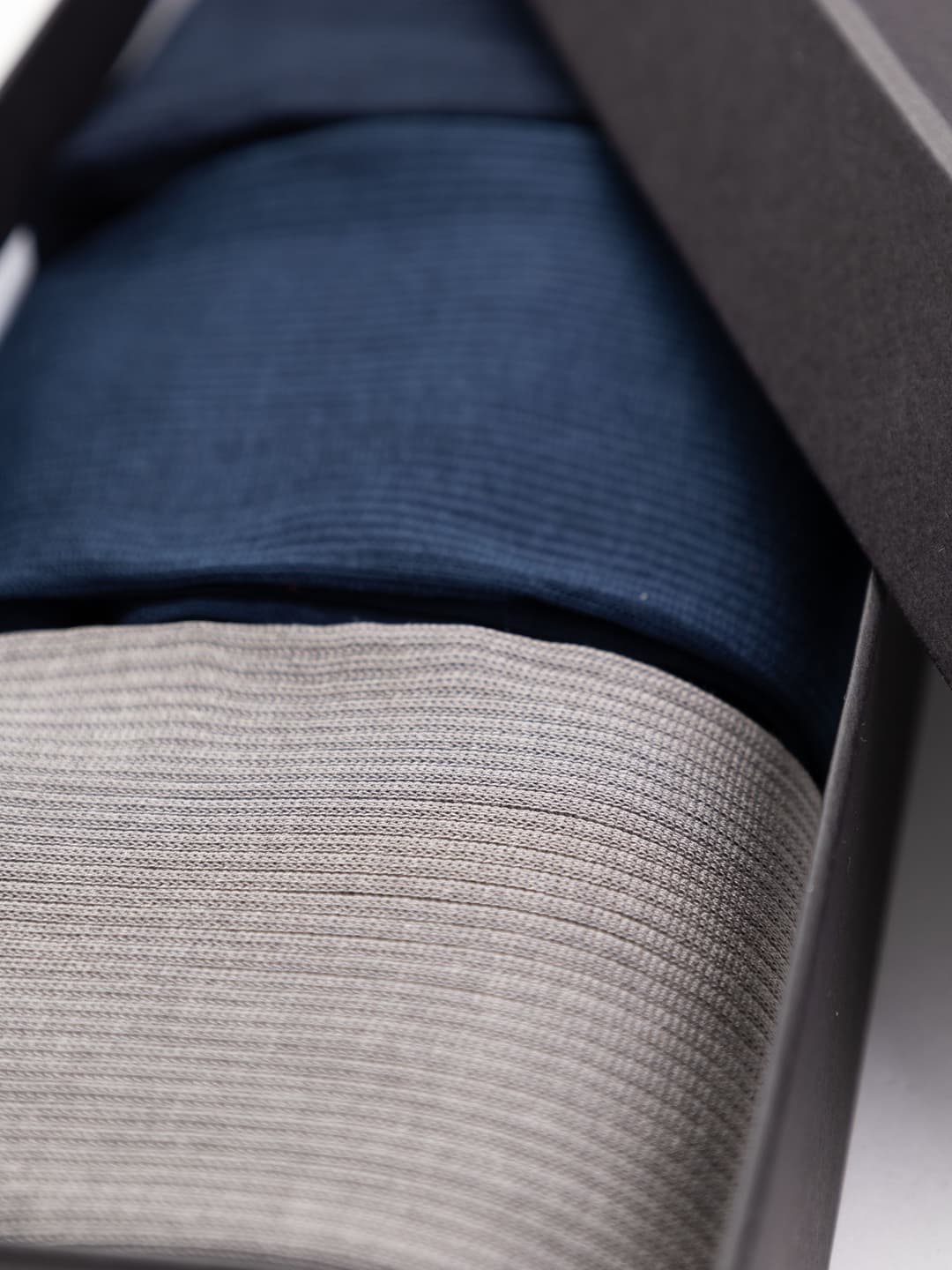 Gift Box with Three Long Ribbed 1x1 Socks in Lisle Cotton