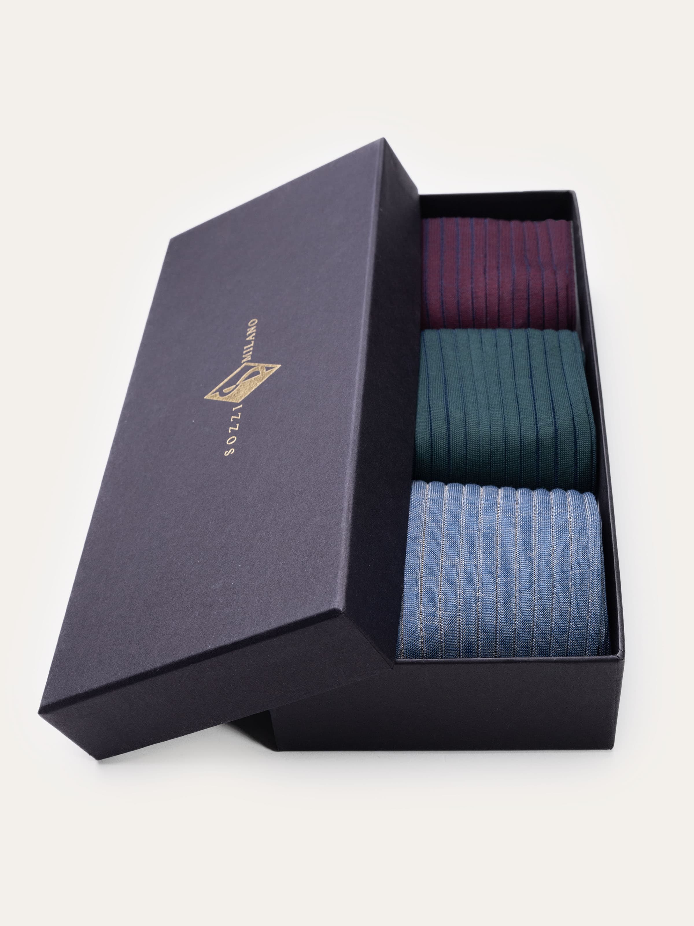 Coffret Cadeau Trois Paires de Chaussettes Côte Classique Vanisè - Image 3