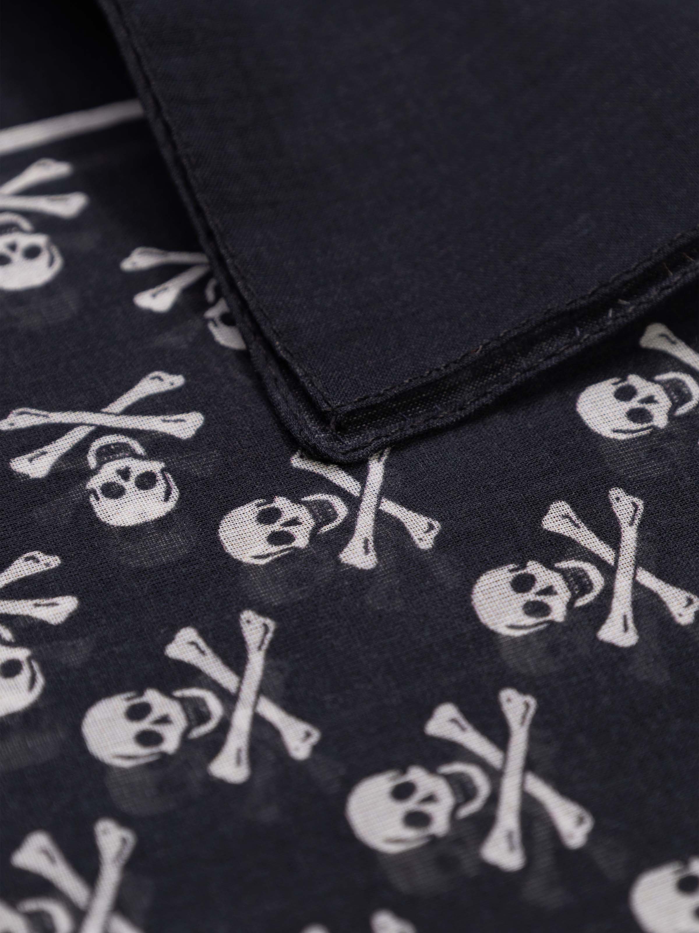Einstecktuch aus Baumwolle mit Totenkopf-Muster - Image 2