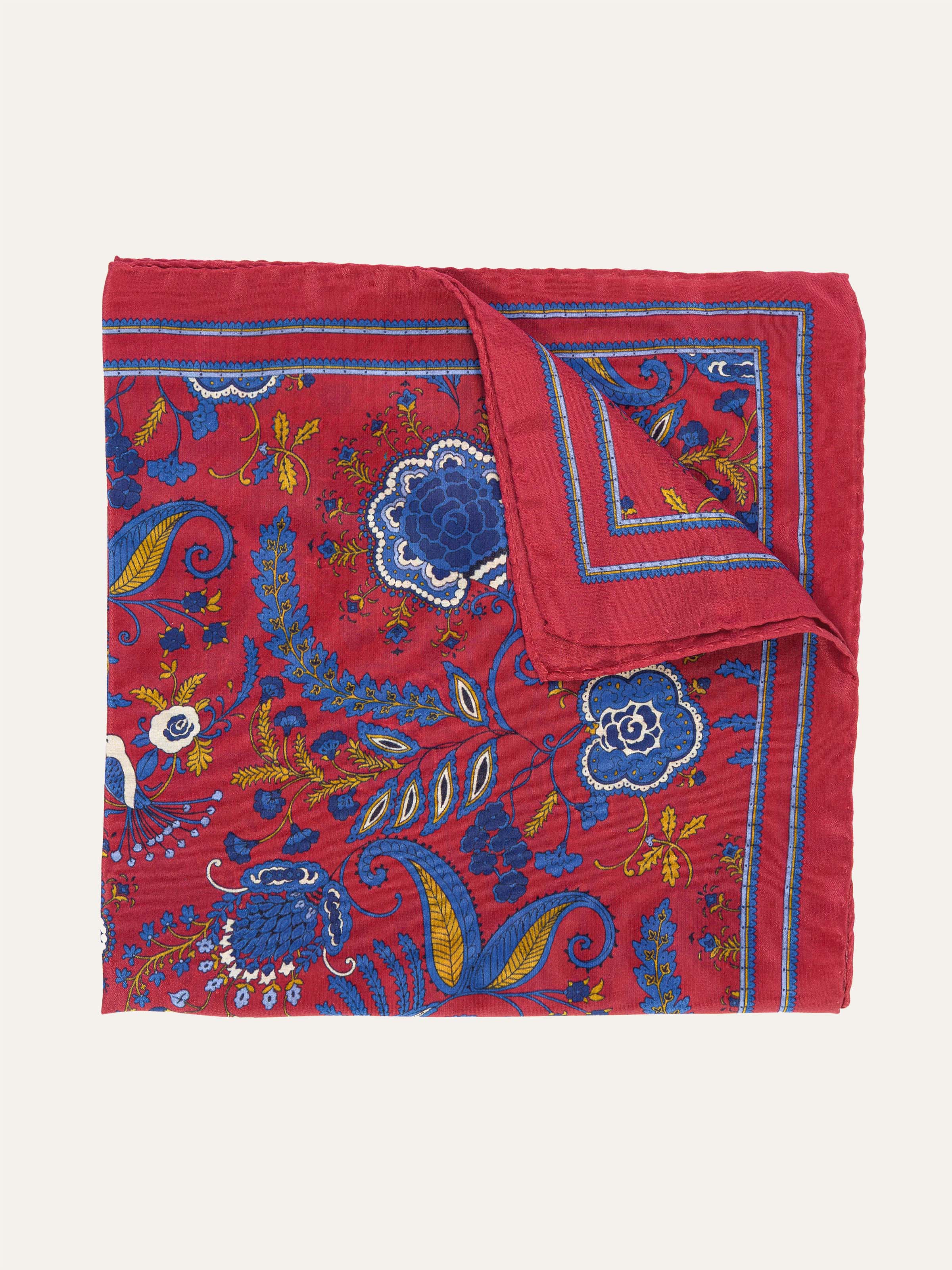Pochette da Taschino in Seta Fantasia Floreale - Image 1