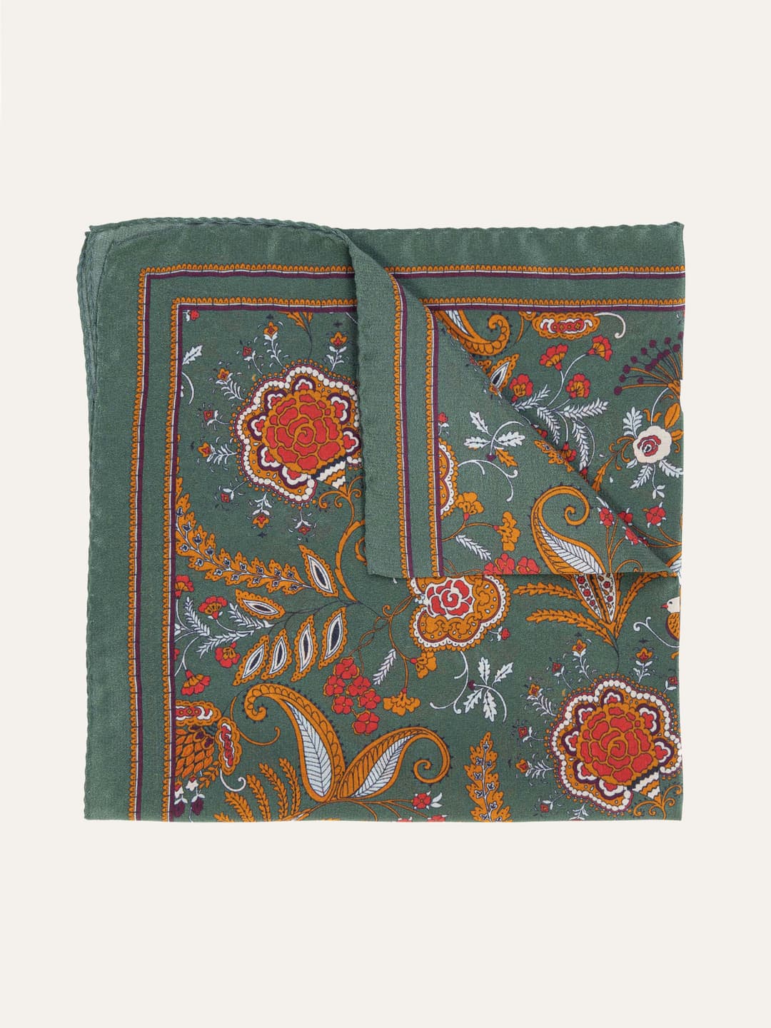 Pochette da Taschino in Seta Fantasia Floreale