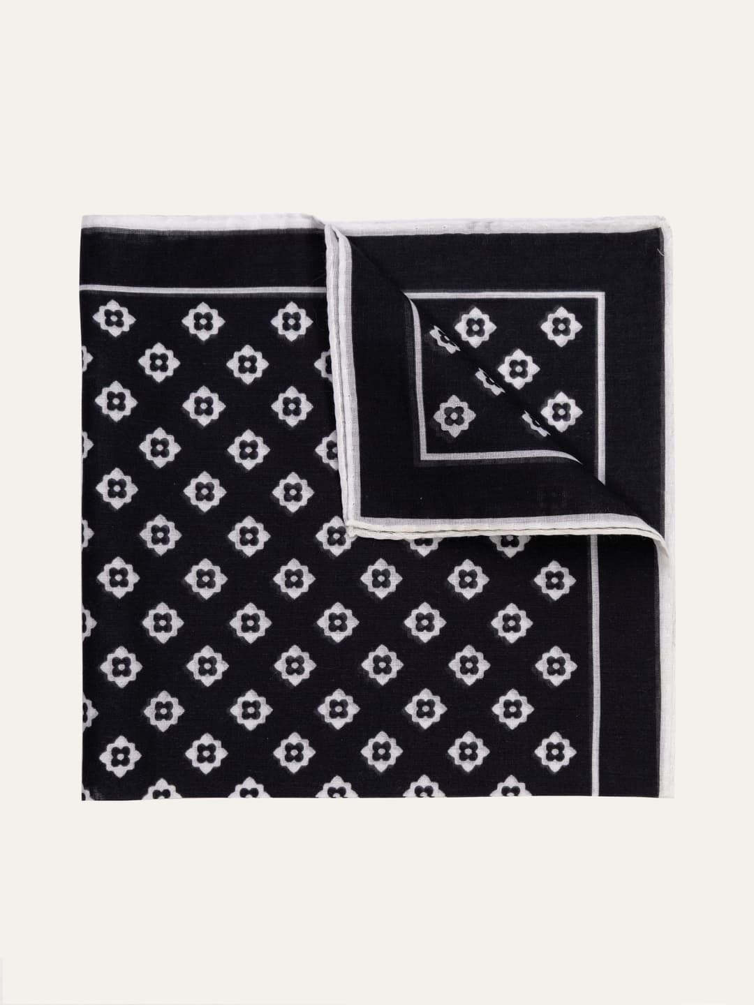 Pochette da taschino con motivo geometrico