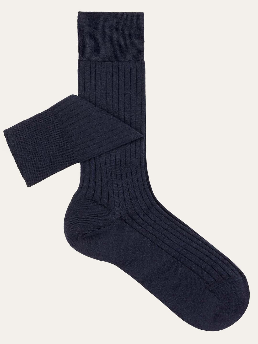 Classic ribbed short socks in merino wool